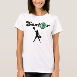 Doppelseitiger Cheerleader der Senioren in Grün un T-Shirt