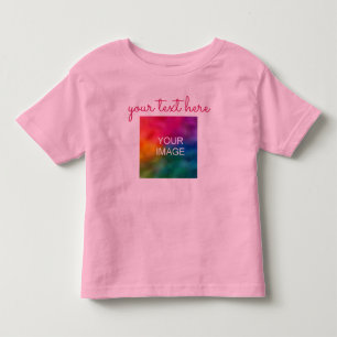 Doppelseitiger Druck Foto hochladen Text hinzufüge Kleinkind T-shirt