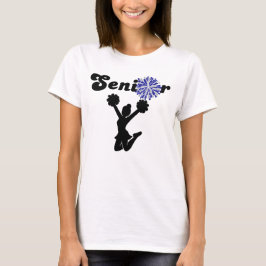 Doppelseitiger Senior Cheerleader Blau & Grau T-Shirt