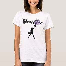 Doppelseitiger Senior Cheerleader Lila & Weiß T-Shirt