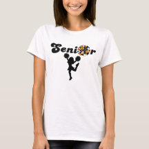 Doppelseitiger Senior Cheerleader Orange & Schwarz