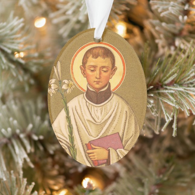 Doppelseitiger St. Aloysius (PM 01) Acryl Ornament (Baum)