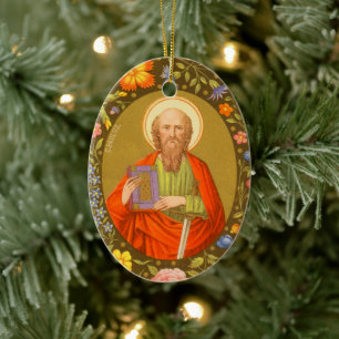 Doppelseitiger St. Paulus der Apostel (PM 06) Keramikornament