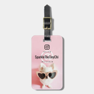 Doppelseitiges benutzerdefiniertes Foto und Text Gepäckanhänger