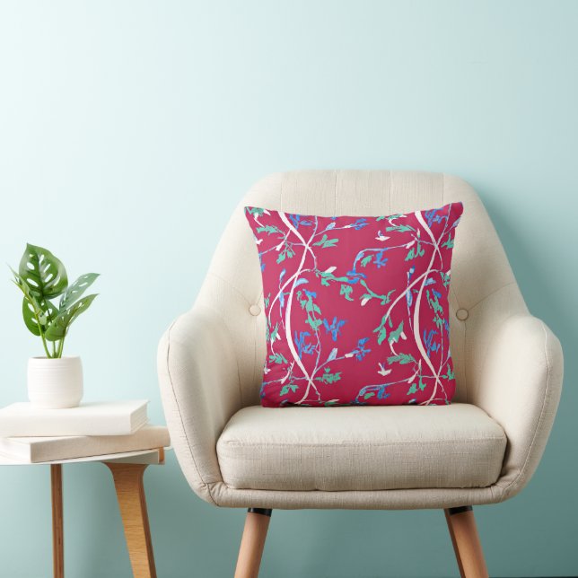 Doppelseitiges Boho-Chic-Blatt-Design Kissen (Stuhl )