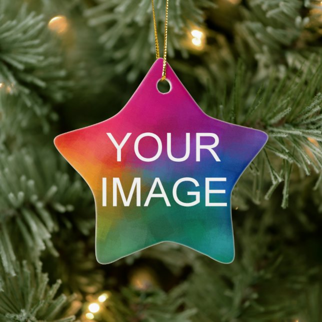 Doppelseitiges Design Hochladen eigener Foto- oder Keramik Ornament (Baum)