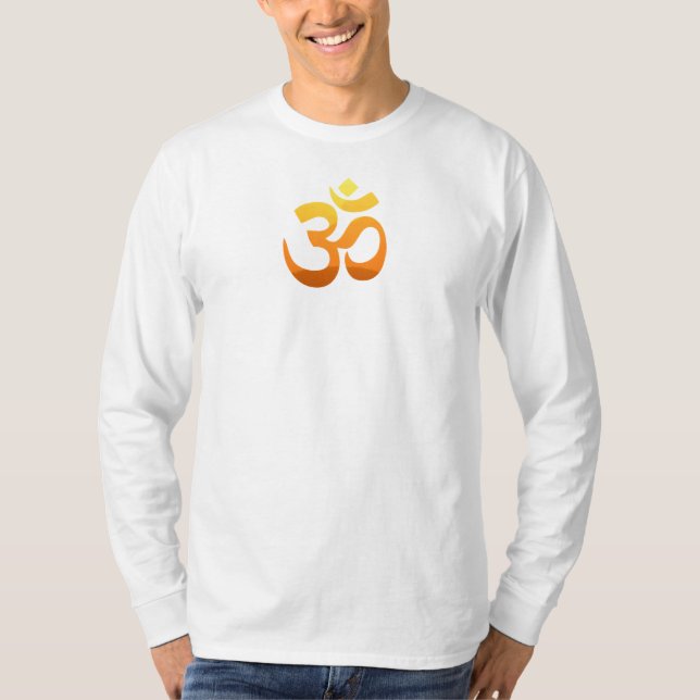 Doppelseitiges Design Om Mantra Symbol Yoga Männer T-Shirt (Vorderseite)