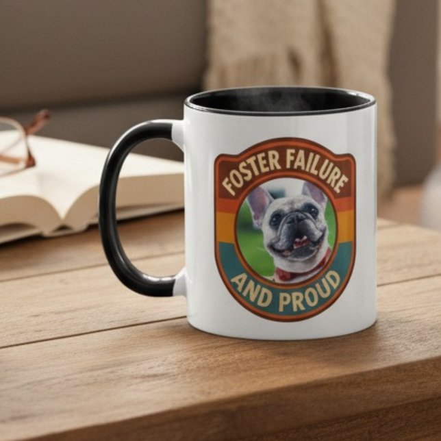 Doppelseitiges Foto "Foster Failure" Tasse (Animal foster supporter pet photo mug)