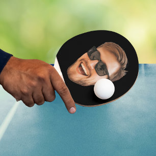 Doppelseitiges Foto mit Sonderdruck Tischtennis Schläger