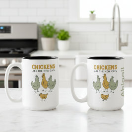 Doppelseitiges Funny Chicken Lover Zweifarbige Tasse