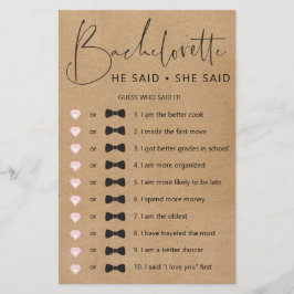 Doppelseitiges Junggeselinnen-Abschied