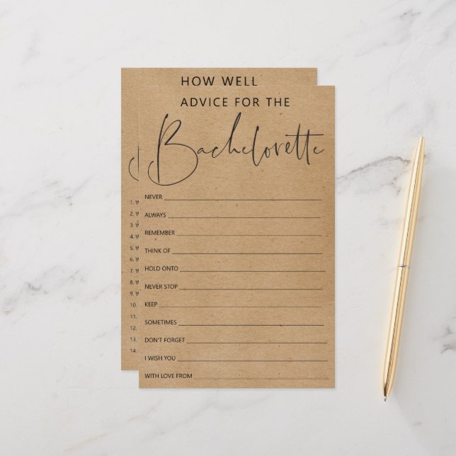 Doppelseitiges Junggeselinnen-Abschied (Vorderseite/Rückseite Beispiel)