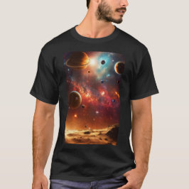 Doppelseitiges kosmisches Ballett: Planeten Mond T T-Shirt