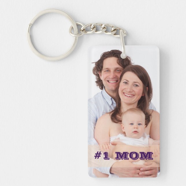 Doppelseitiges kundenspezifisches Foto #1 MAMA Schlüsselanhänger (Vorderseite)