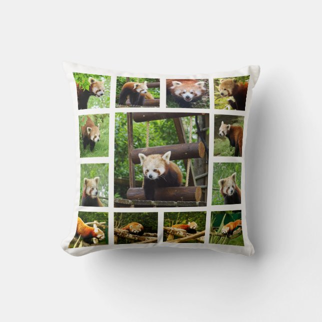 Doppelseitiges Red Panda Foto Template Kissen (Vorderseite)