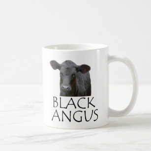 Doppelseitiges schwarzes Angus Kaffeetasse