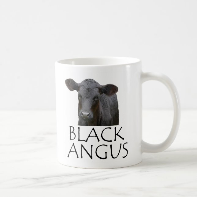 Doppelseitiges schwarzes Angus Kaffeetasse (Rechts)