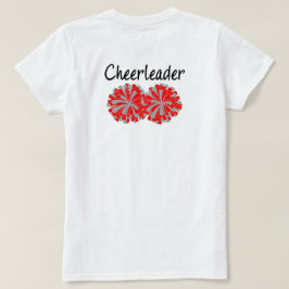Doppelseitiges Senior-Cheerleader Rot-Grau-T-Shirt T-Shirt