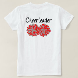 Doppelseitiges Senior-Cheerleader Rot-Grau-T-Shirt T-Shirt