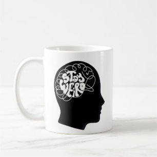 Doppelseitiges "Stay Weird" Konzept-Gehirnstrudel Kaffeetasse