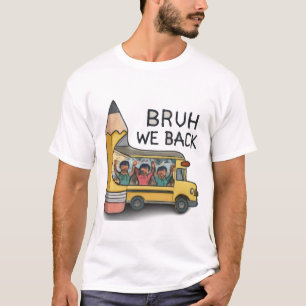 Doppelseitiges Zurück zum T-Shirt der Schule