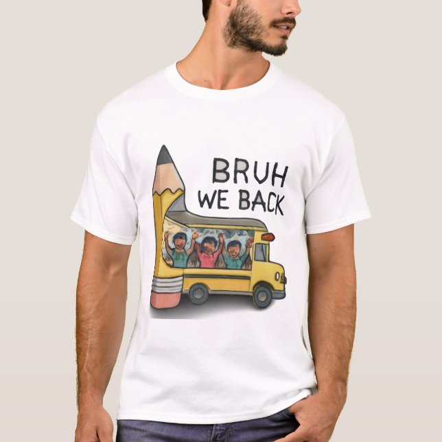 Doppelseitiges Zurück zum T-Shirt der Schule (Vorderseite)