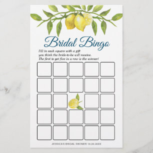 DOPPELSIDED Lemon & Greenery Brautparty Game