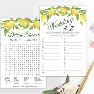 DOPPELSIDED Lemons & Greenery Brautparty Game