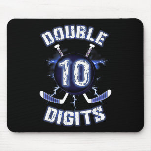 Doppelstellige Geburtstagsdekorationen Eishockey 1 Mousepad