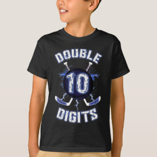 Doppelstellige Geburtstagsdekorationen Eishockey 1 T-Shirt