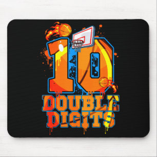 Doppelstelliger Geburtstag Junge Basketball 10 Jah Mousepad