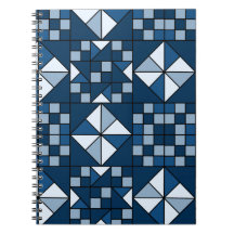 Doppelsternkettenschattierungen von blauem Quilt
