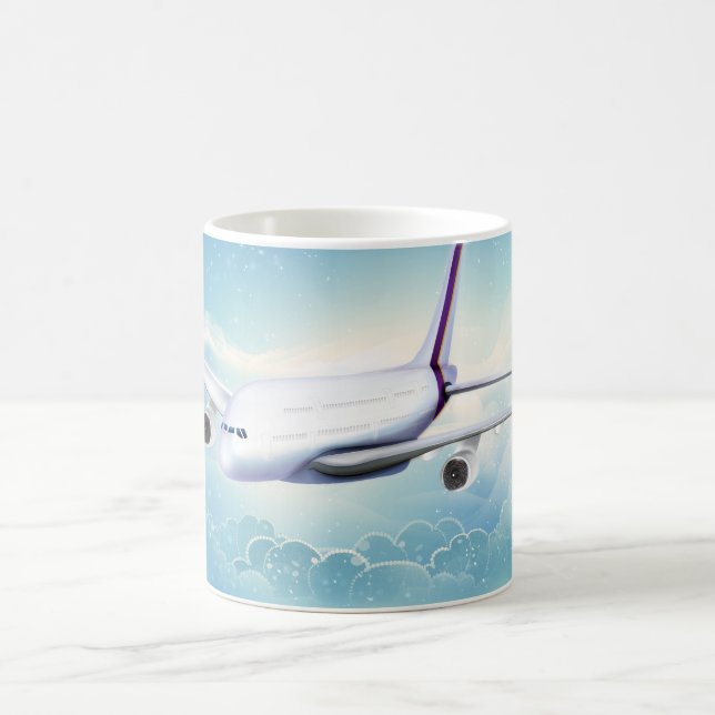 Doppelstock-Jet-Flugzeug Tasse (Mittel)