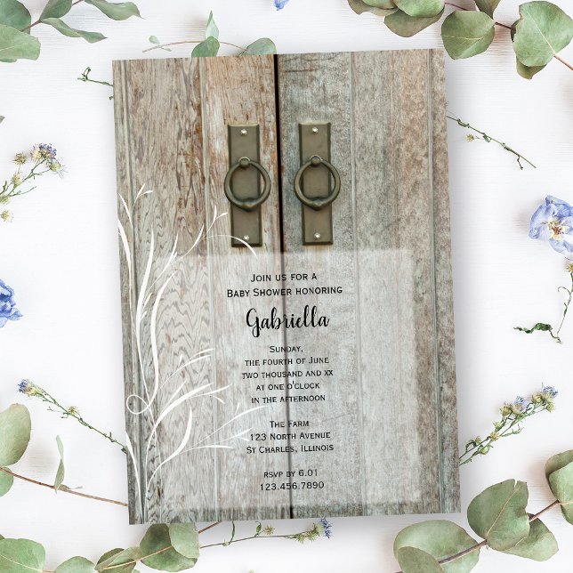 Doppelstocktüren Country Baby Dusche Einladung (Von Creator hochgeladen)