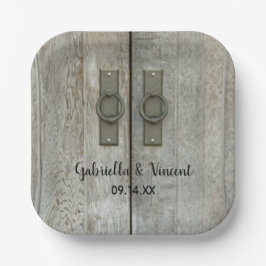 Doppelstocktüren - Hochzeit eines Landes Pappteller