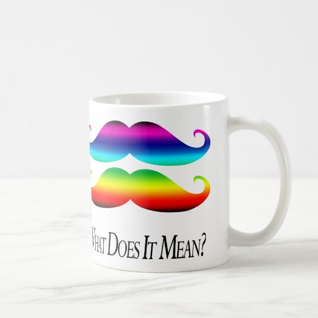 Doppelt-Regenbogen Schnurrbärte Tasse (Rechts)