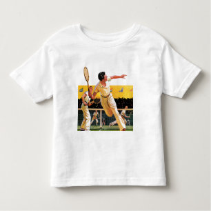 Doppelt-Tennis-Match Kleinkind T-shirt