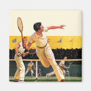Doppelt-Tennis-Match Magnet