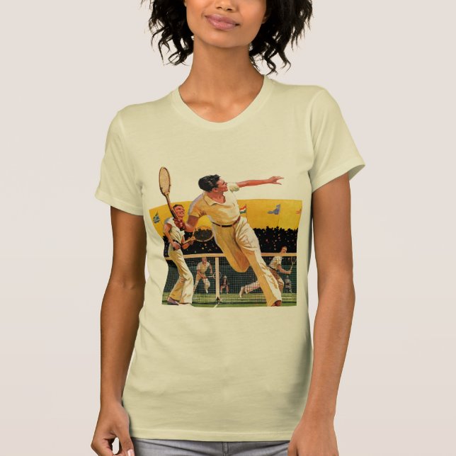 Doppelt-Tennis-Match T-Shirt (Vorderseite)