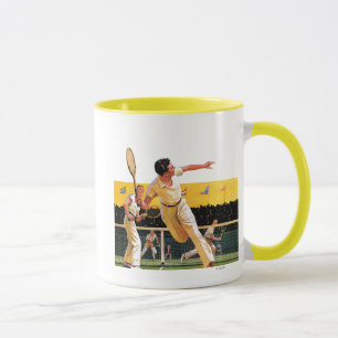 Doppelt-Tennis-Match Tasse