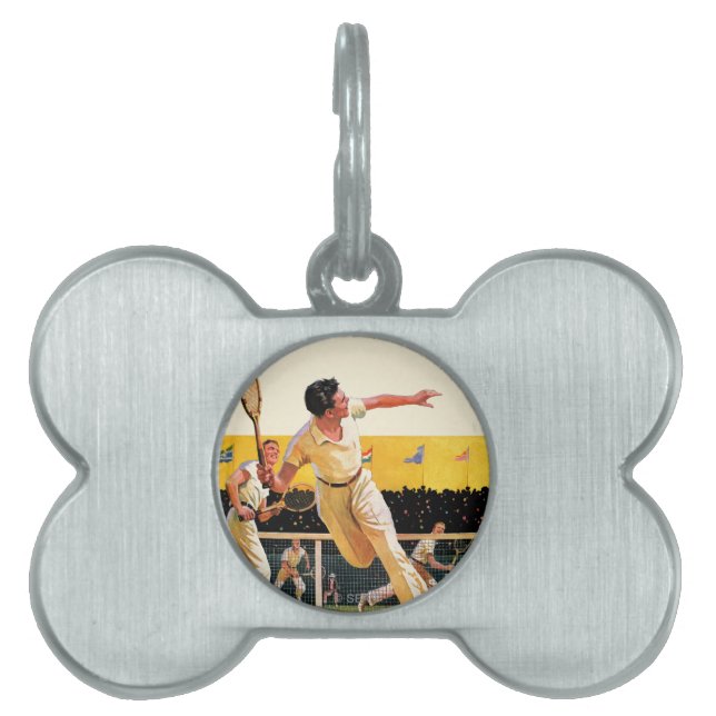 Doppelt-Tennis-Match Tiermarke (Vorderseite)