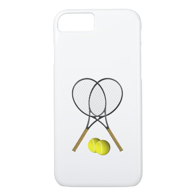 Doppelt-Tennis-Sport-Thema Case-Mate iPhone Hülle (Rückseite)