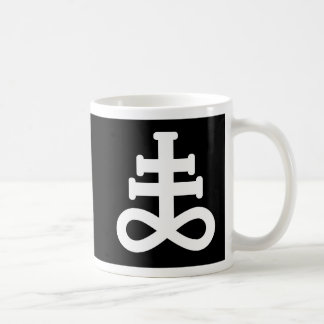 Doppelt-Weiß auf schwarzer Brimstone-Symbol-Tasse Tasse