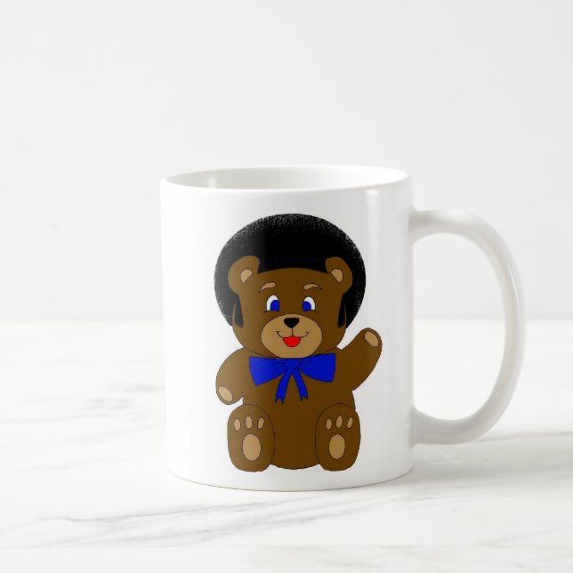 doppelte AfroTasse des Teddybären Kaffeetasse (Rechts)