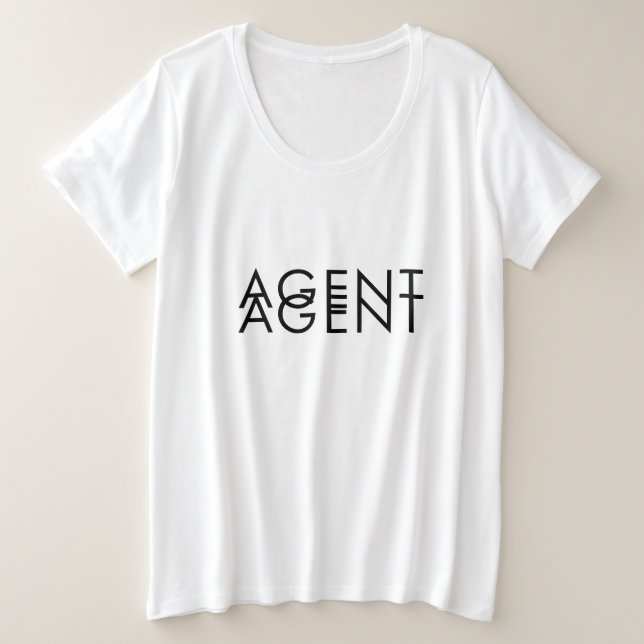 Doppelte Agenten Große Größe T-Shirt (Design vorne)