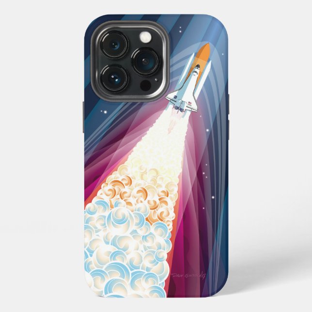 Doppelte Auftrieb (Start der Space Shuttle-Funktio iPhone Hülle (Hinten)