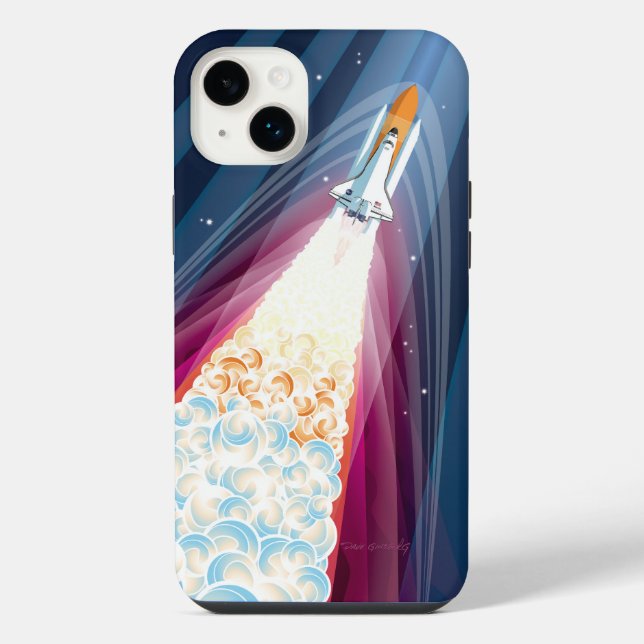 Doppelte Auftrieb (Start der Space Shuttle-Funktio iPhone Hülle (Rückseite)