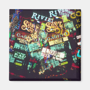 Doppelte Ausstellung, Casino Signs, Las Vegas, Magnet