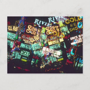 Doppelte Ausstellung, Casino Signs, Las Vegas, Postkarte
