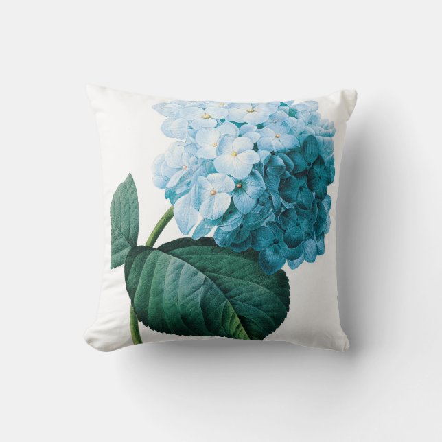 Doppelte Blumenillustration Redoute des Hydrangea Kissen (Vorderseite)